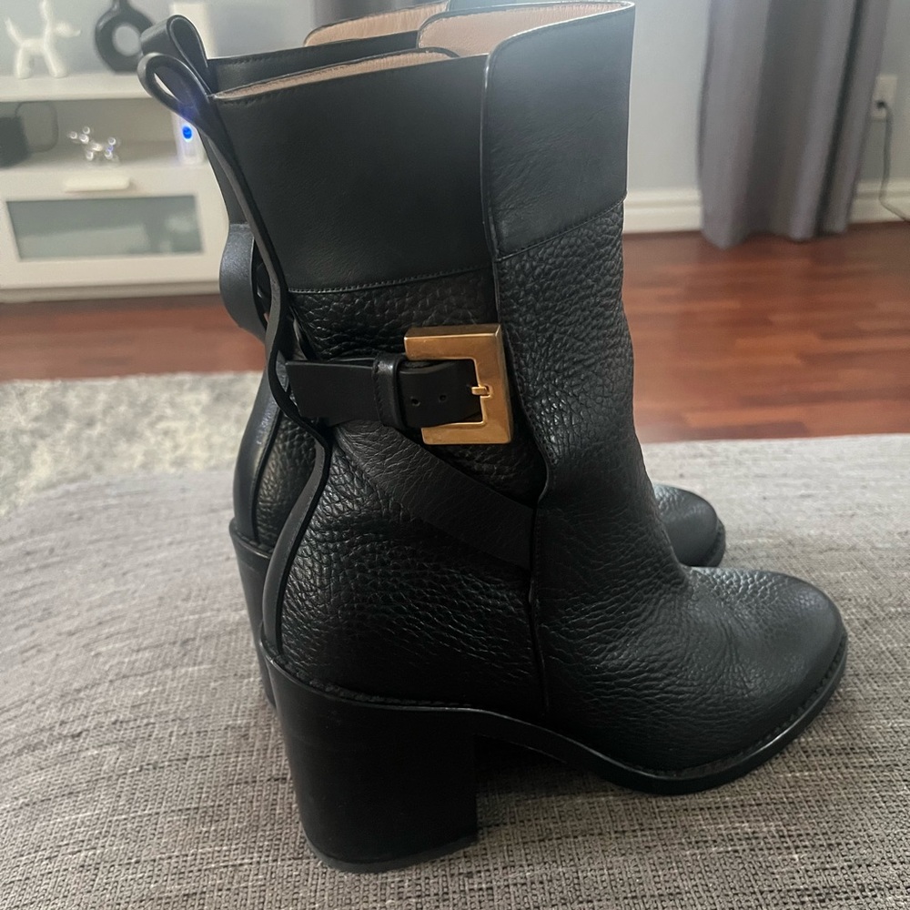 Stuart Weitzman Women’s JOPLIN Black Heeled Boots Sz 9M - Picture 6 of 11